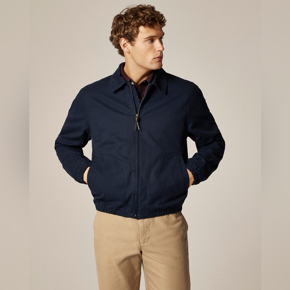 NWT J Crew Harrington Jacket, Navy